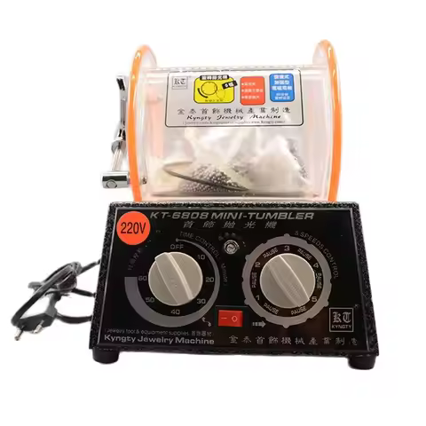 kt6808 Rotary Tumbler Jewelry Rotary Polisher Gold Surface Finisher,Necklace Polishing Machine Gold 