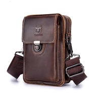 Cowhide Leather Waist Pack Phone Bag Belt Bag Men's Small Bag Multifunctional Fanny Pack Outdoor