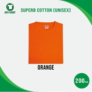 OREN SPORT Unisex Super-Thick Plain T-shirt - Orange CT71