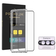 [1+1+1Pack] K-Max Clear Case+Tempered Glass Screen Protector+Camera Lens Protector for Samsung Galax