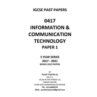 IGCSE Past Year Papers Information & Communication Technology 0417