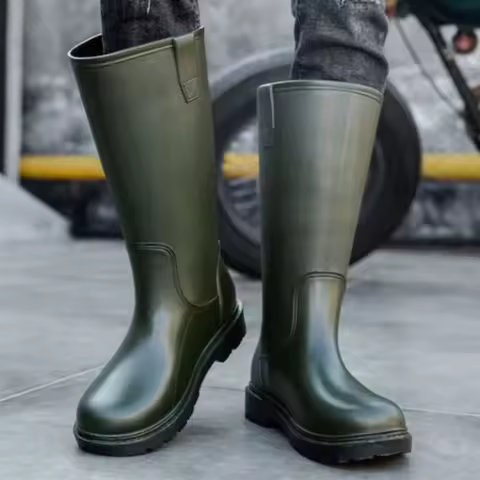 Rain Boots for Men Gum Fishing New Non-slip Man Shoes Outdoor Cheap Water Wear-resistant Garden On O