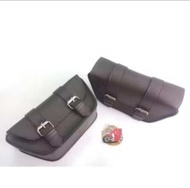 Tas samping side bag cover bok aki sidebag custom tempat jas hujan motor klasik honda c70 win100 as