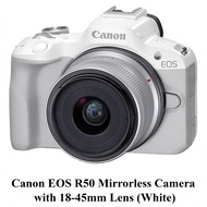 [SPECIAL PRICE] Canon EOS R50 Mirrorless Camera with 18-45mm Lens [Freebies: 32GB SD Card, Claim from Canon Singapore: Premium Wireless Powerbank 10000 mAH with PD]