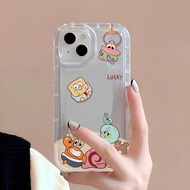 transparent Photo frame airbag case for iphone 15promax 14promax 11 13 12 7Plus X XSMax cute Patrick
