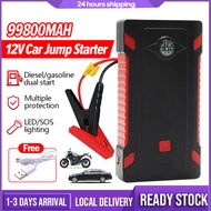 99800mAh 12V Car Jumper power bank Kereta Car Emergency Jump Start Powerbank Starter Booster Tayar Portable Car Jumper Battery 充电宝 汽车启动器