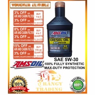 AMSOIL SAE 5W-30 Fully Synthetic Diesel Oil ( Max Duty Protection ) ( 5W30 Engine Oil Motor Oil )