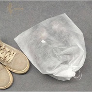 Convenient dust-proof white canvas shoe bag 28x37cm