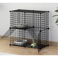 Simple multi-purpose 3-storey and 2-storey cat cage with Hoshi Pet powder-coated iron mesh
