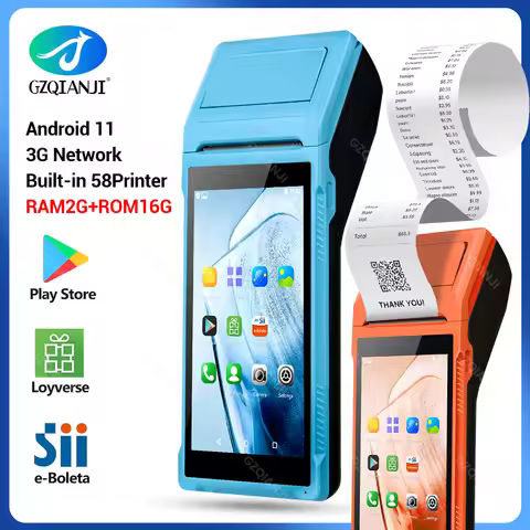 Android 5.5 Inch POS PDA Terminal Handheld Carmera Bar code Reader with Thermal Printer All in One f
