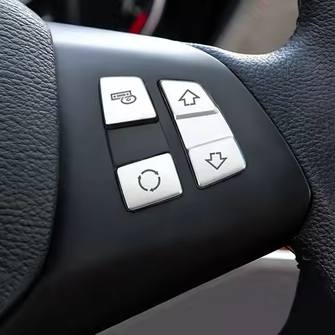 For BMW X5 X6 E70 E70 07-14 Car Steering Wheel Button Switch Trim Cover Auto Interior Accessories