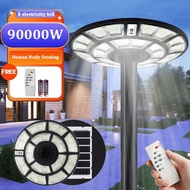 90000W Lampu solar jalan UFO street Light With Sense Remote led Garden Lights Outdoor Waterproof Spo