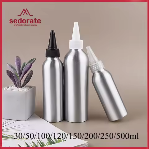 20/50 Pieces 100ml 150ml Aluminum Bottle Plastic Black Needle Lid 200ml 250ml 500ml Aluminum Dropper