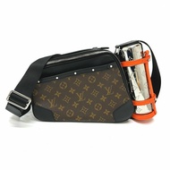 LOUIS VUITTON M46462 Monogram Macassar Biker 帆布斜背包，男款，棕色，全新