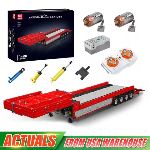 Mould King 19015T Technical Car Building Block APP& RC Remote Control Trailer Model Set Assembly Tru