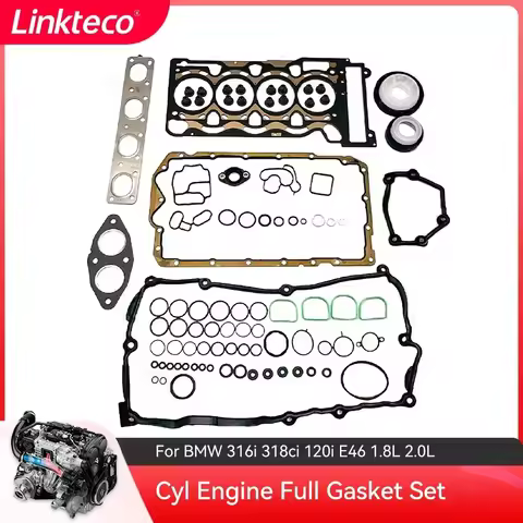 Engine Full Gasket Seal Set Kit 1.8 2.0 L Gas N42 N43 N46 00-20 For BMW E81 E82 E87 E88 E84 E46 E90 