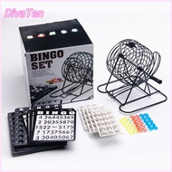 75 Balls Bingo Machine 6 Inch Manual Operated Lottery Draw Machine Lucky Draw Prop Hand Crank Ball L