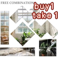 20*20cm Mirror Sticker Wall Acrylic Mirror Wall Sticker Self Adhesive Sticker Mirror