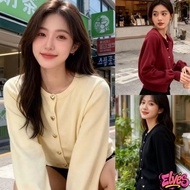 Elves With Knitted Sweater Long-Sleeved Round Man With Button Detail Korean Style Cardigan "10188"