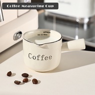 Tầm nhìn Gốm mini Espresso đo Ly có tay cầm cà phê kem sữa Pitcher với Dual quy mô 3oz cà phê sữa ph