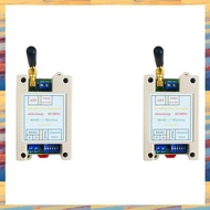 (ZWNA) 2X DC12V 24V Din Rail DIP Switch RS485 Wireless Transceiver 20DBM -121dBm UART Transmitter Re
