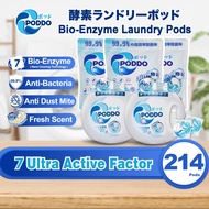 BUNDLE DEAL | 214 Pods Poddo World 1st Bio Enzyme Laundry Capsule 2 Tubs + 3 Refill Packs