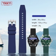 FKM Fluorine Rubber Watchband 20mm 22mm bracelet for omega seiko casio huawei iwc mido watches band 