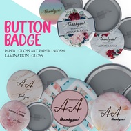 (FREE DESIGN) BUTTON BADGE I BUTTON BADGE KAHWIN I BUTTON BADGE THANK YOU