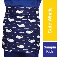 Sampin Instant Budak Kids Motif Cute Whale | Samping Kanak-Kanak
