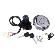 Motorcycle Ignition Switch Lock Fuel Gas Cap with 2 Key Set For Yamaha MT03 06-12 YZF R6 R1 XJ6 FJ09