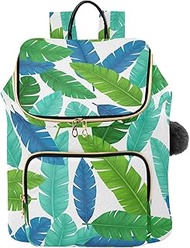 Tropical Banana Leaves Medium Size Casual Backpack, Lightweight Backpack Purses for Woman 15L