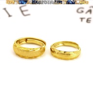 Pure 916gold open ring men and women couple ring in stock