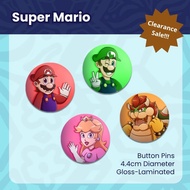 Super Mario Bros. 4.4cm Diameter Button Pin