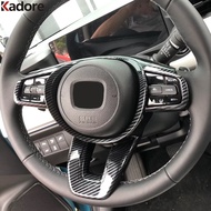 For Honda HR-V e:HEV e:Ny1 RV5 Vezel 2022 2023 2024 Carbon Car Steering Wheel Panel Cover Trim Decoration Interior Accessories