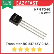 Transistor BC547 BC 547 NPN Bipolar Amplifier Switch Tr TO-92 TO92 IS