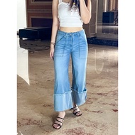 C5X JEANS - Highwaist Premium Wide leg Culottes Jeans Street Style Stretch Jeans/ - 32000