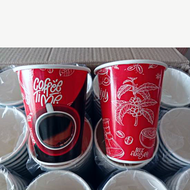 Combo 50 - 100 Ly giấy cafe in hình 14oz ~ 360ml có nắp chống đổ giữ nhiệt chống thấm cao cấp - Ngoc