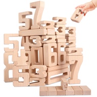 Wooden Numberblocks Toys, 32 Pcs Number Blocks Toys for Kids, Large Number Block 1-10, Digital Build