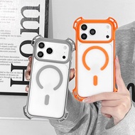 【HOT】Four corners of drone Soft Case For iPhone 17 16 15 14 Pro Max MagSafe magnetic suction Color b