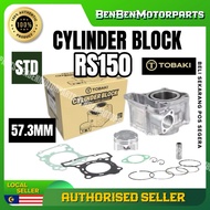RS150 CYLINDER BLOCK SET STANDARD 57.3MM BLOK KIT SET PISTON PIN RING STD TOBAKI HIGH QUALITY