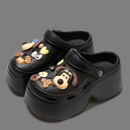 FENTINA Sandal Wanita Kekinian Wedges Sandal Kodok Wanita Selop Sendal Perempuan Baim Sandal Wedgas