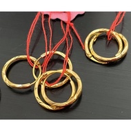 916 Gold Round Earrings 916 Pure Gold Bajet/Round Hoop Earrings