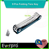 TORX STAR WRENCH ALLEN KEY Folding Type 8 Sizes