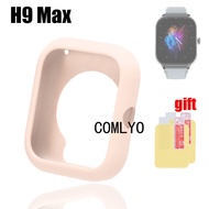 For H9 MAX Smart Watch Case Protector Bumper Silicone Half Cover Soft HD Screen Protector Film