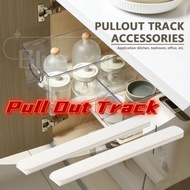 【ready stock】2Pcs/set Storage Rack Pullout Track Accessories Basket Pull Rail DIY for Kitchen Bedroo