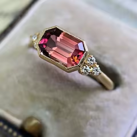 Huitan Red Cubic Zirconia Women Rings Temperament Wedding Party Anniversary Lady's Finger Accessorie