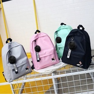 BG3917 KOREAN STYLE LEAF CANVAS SCHOOL BAG TRAVEL BACKPACK