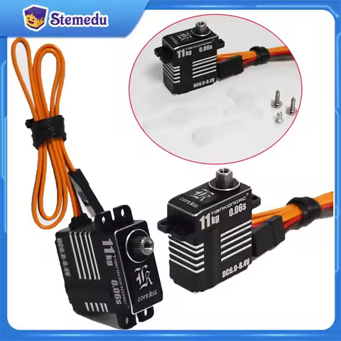Micro 8.4V 0.06S 11KG Mini Full Metal Digital Coreless HV Programmable Servo 180/270/360 Degree Stee