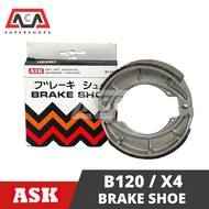 ASK/MSK Brake Shoe X4, HD3, B120,GS125,GS150,BOXER150 (WHITE AND RED)