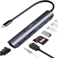USB C Hub HDMI VGA Adapter-[Upgraded] VEOOVE 9 Port USB Type C to HDMI 4K for Samsung Dex Station fo